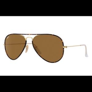 Ray-Ban tortoise aviators -- women's